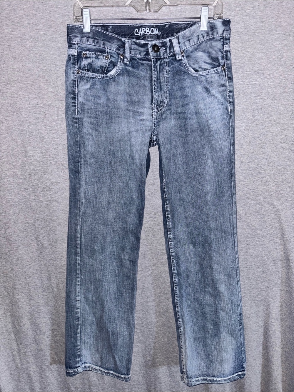 Carbon Men’s Straight Jeans in Light Blue Wash